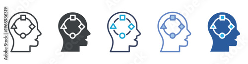 Adaptability icon set multiple style collection