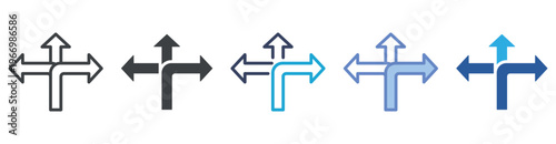 Flexibility icon set multiple style collection