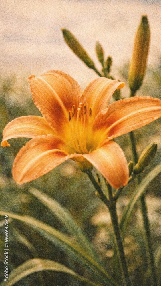 Obraz premium Vibrant lily blooms beautifully mobile wallpaper