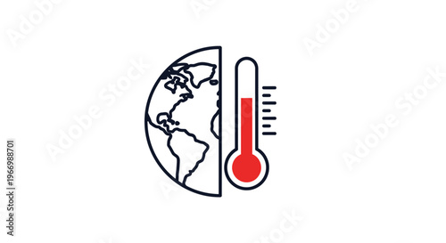 Global warming and climate change concept.
