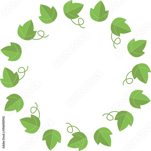 アサガオの葉っぱフレーム