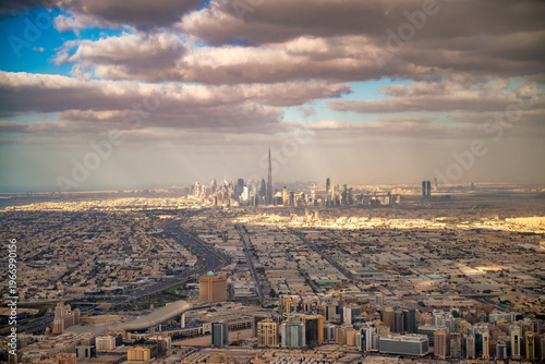 Wallpaper Mural Dynamic aerial tour showcases supertall skyscrapers, and futuristic cityscape blending golden sands with glittering waterways. Torontodigital.ca