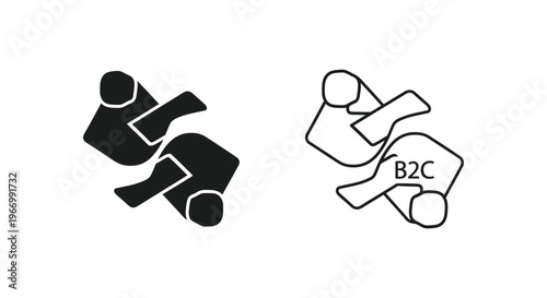 business to consumer and business to business Vector