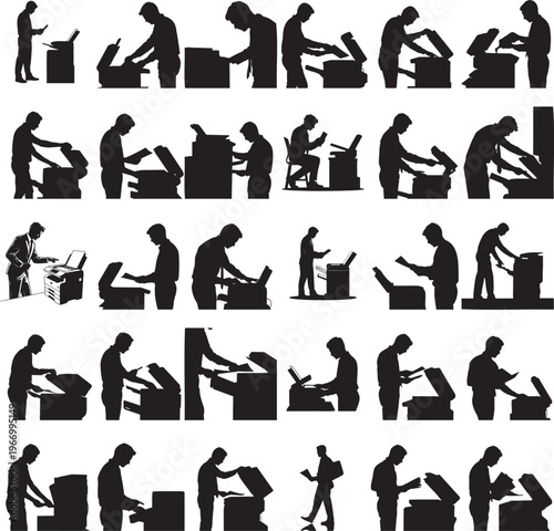 employee scanning documents