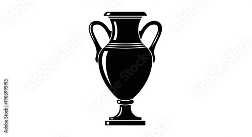 Ancient Greek Amphora Vase Silhouette.