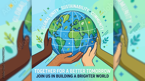 Global Unity Sustainability and Community Concept