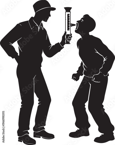 Respiratory Therapist Peak Flow Meter Silhouette