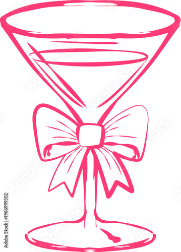 Cocktail with Ribbon Bow