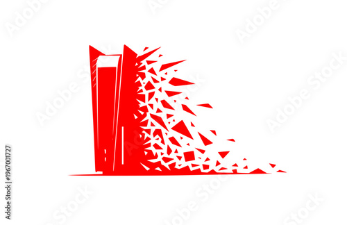 Next Gen Gaming Console Tower Silhouette Sticker, Futuristic Tech Defense Vector, High Tech Esport Hardware Illustration