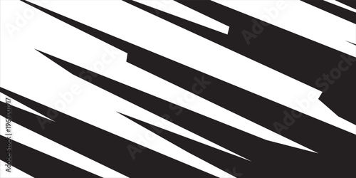 Abstract black and white background with spikes and zigzag line pattern art