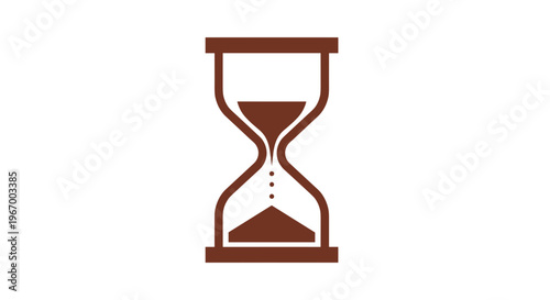 Brown Hourglass Time Symbol.