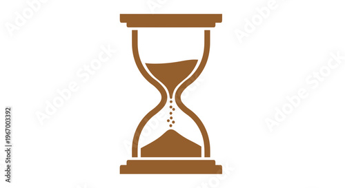 Brown Hourglass Timer Clock.