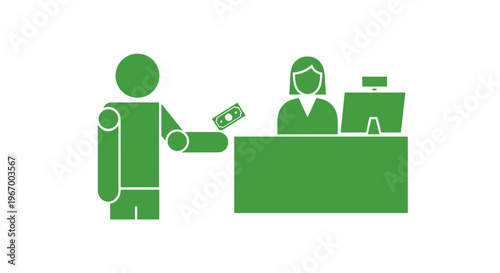 Businessman paying with cash.