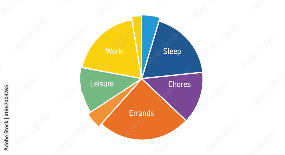 Obraz premium Colorful Pie Chart Segments.