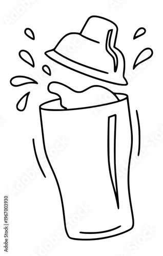 Cocktail shaker illustration vector