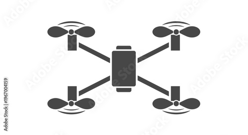 Drone with four propellers.