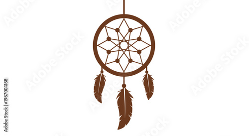 Dreamcatcher with feathers hanging 1.