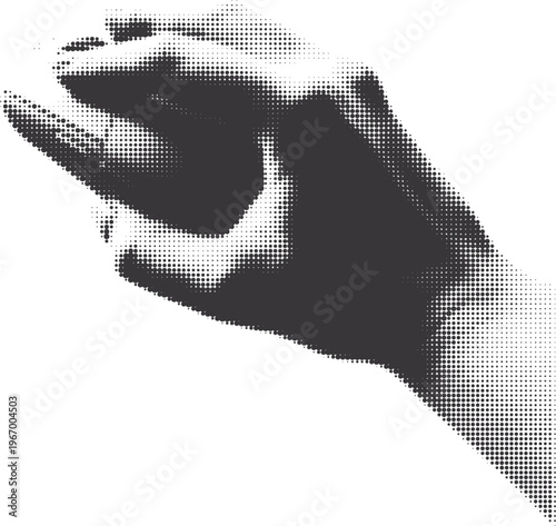 Halftone Mouse in Hand