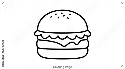A simple line drawing of burger.