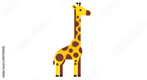 Giraffe Cartoon Animal Illustration.