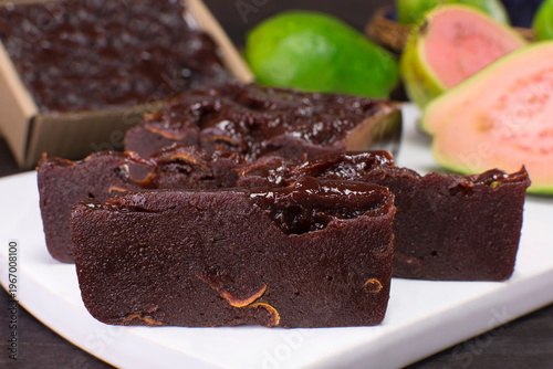Brazillian candy made of guava and sugar called goibada cascão