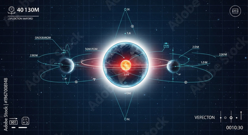 Abstract representation of a nuclear fusion reaction with glowing plasma.