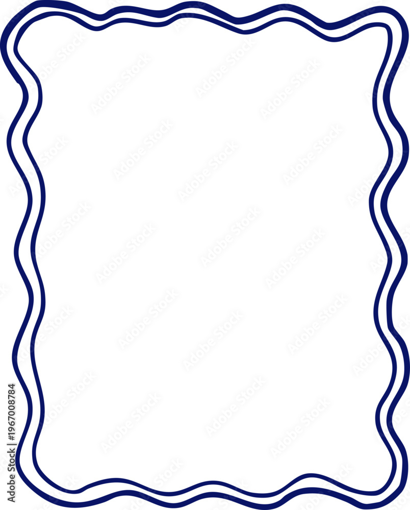Naklejka premium Wavy Ribbons Frame