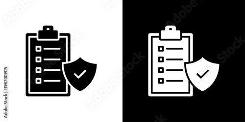 Insurance Coverage Icon Sheet Black And White