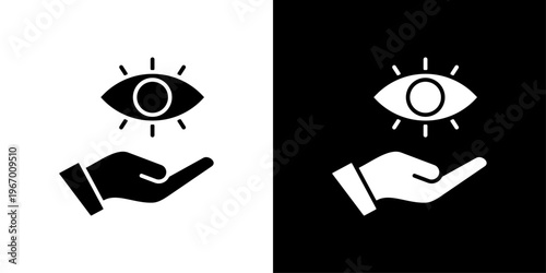Eye Care Icon Sheet Black And White