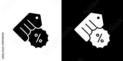 Discount Icon Sheet Black And White
