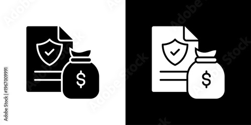 Claim Icon Sheet Black And White