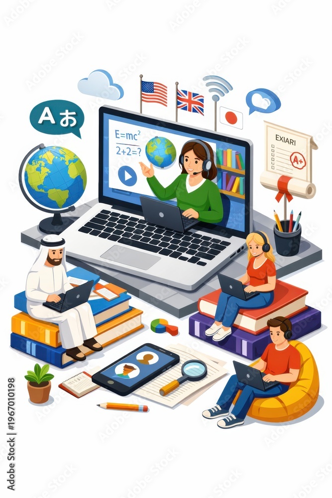 Fototapeta premium online learning, education, e-learning