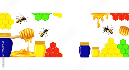 Honeybees, Honey Jars, and Honeycombs - Sweet Nature's Bounty