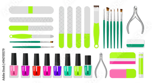 Nail Care Tools and Polish Collection - Manicure Beauty Set