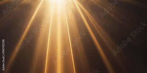 Abstract highway road with bright sun rays shining through clouds creating a fast motion travel scene with colorful light and sky in the background