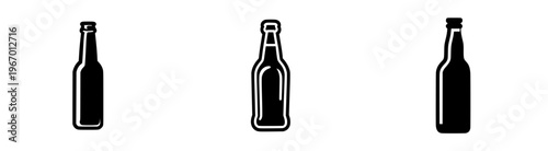 Elegant Silhouette of a Classic Beer Bottle
