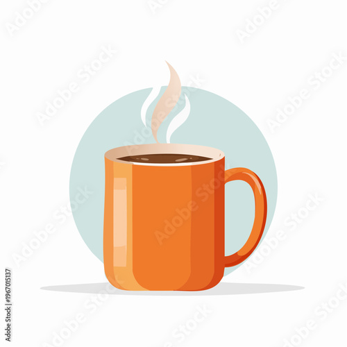 湯気の立つ温かいマグカップ 冬のリラックスタイムのベクターイラスト