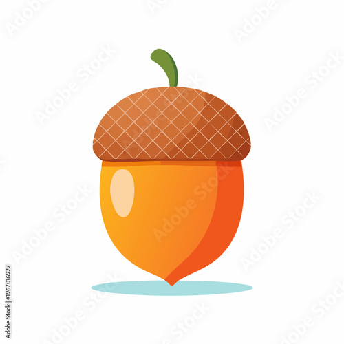 秋の自然を感じるどんぐり 森の木の実のベクターイラスト