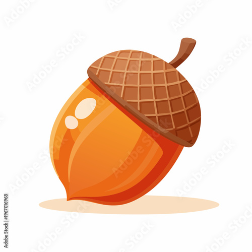 秋の自然を感じるどんぐり 森の木の実のベクターイラスト