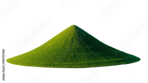 Εκτύπωση καμβά Isolated conical mound of fresh green grass, vibrant natural turf, abstract natu