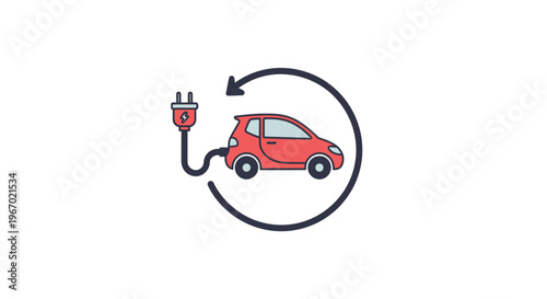 Electric vehicle charging eco friendly transport.