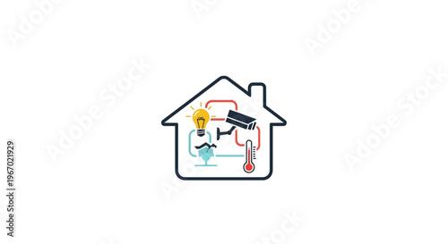 Smart home automation system icon.
