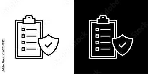 Insurance Coverage Icon Sheet Black And White