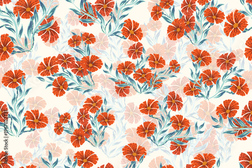 floral motifs for fabrics, covers, backgrounds, motifs, etc.