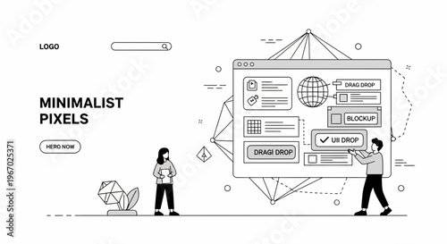 A web team does work on a new site ui and ux design plan today