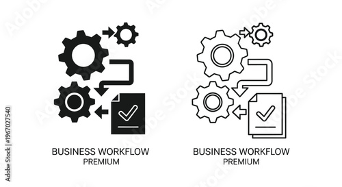business workflow premium icons for productivity Vector