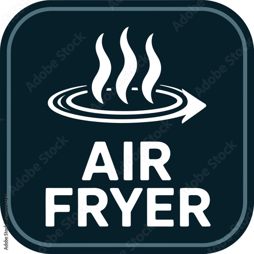 Air Fryer Icon Vector Illustration for Kitchen Appliance and Healthy Cooking Concepts
