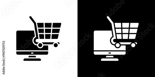 Ecommerce Icon Sheet Black And White