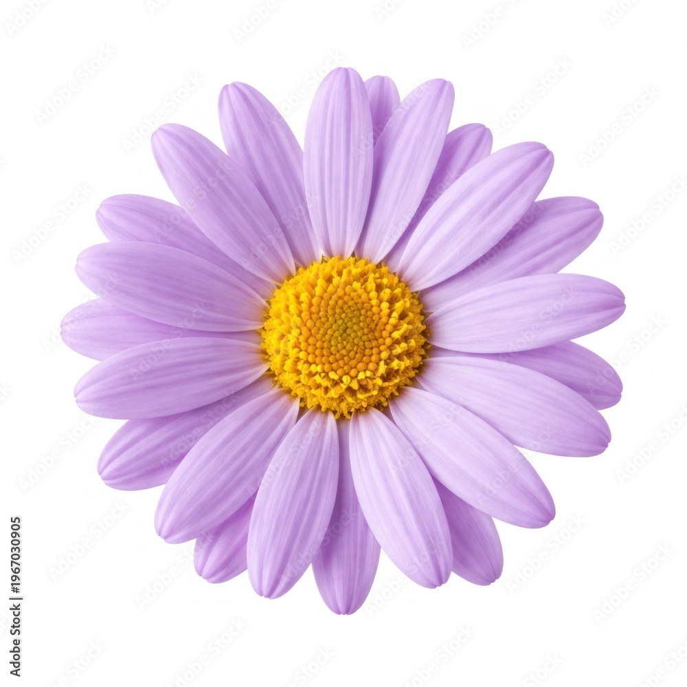 Fototapeta premium Vibrant purple daisy flower bloom.
