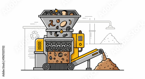 Food waste processing machine turning scraps into soil